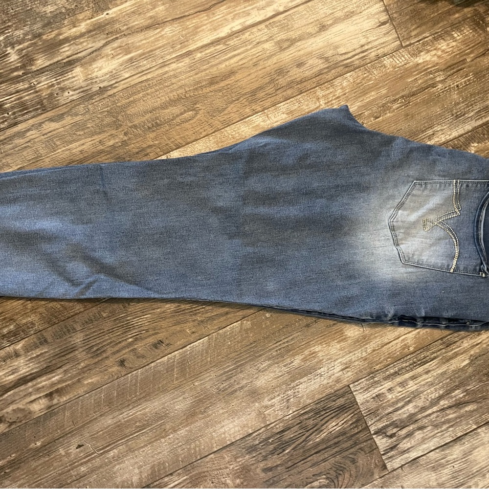 YMI Blue Skinny Jeans with Distressed Fading